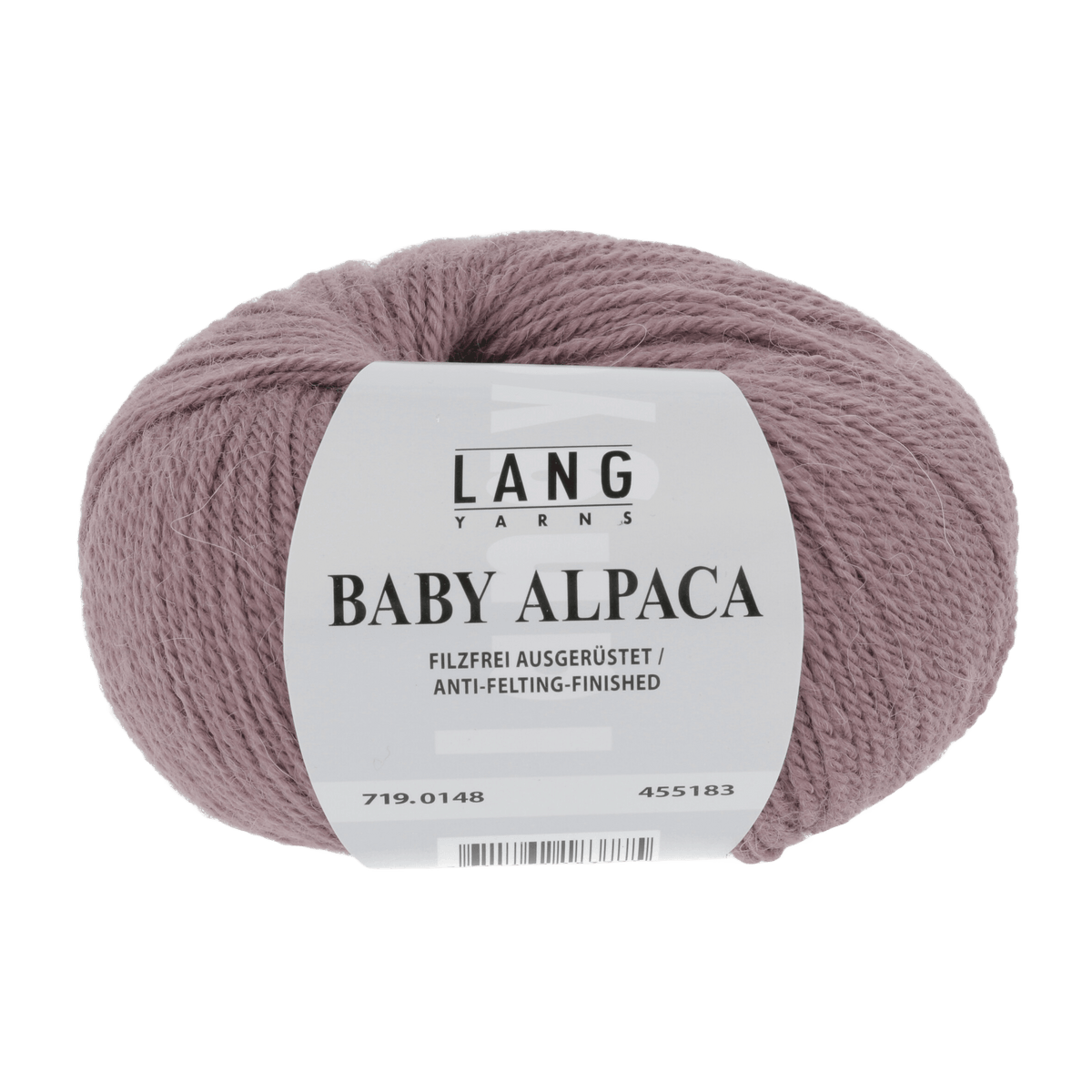 Lang Yarns Knitting Pattern Small - 7 balls / dark dusky pink 719.0148 TERESA Cardigan Pattern Bundle in Baby Alpaca by LANGYARNS | Punto 76-006
