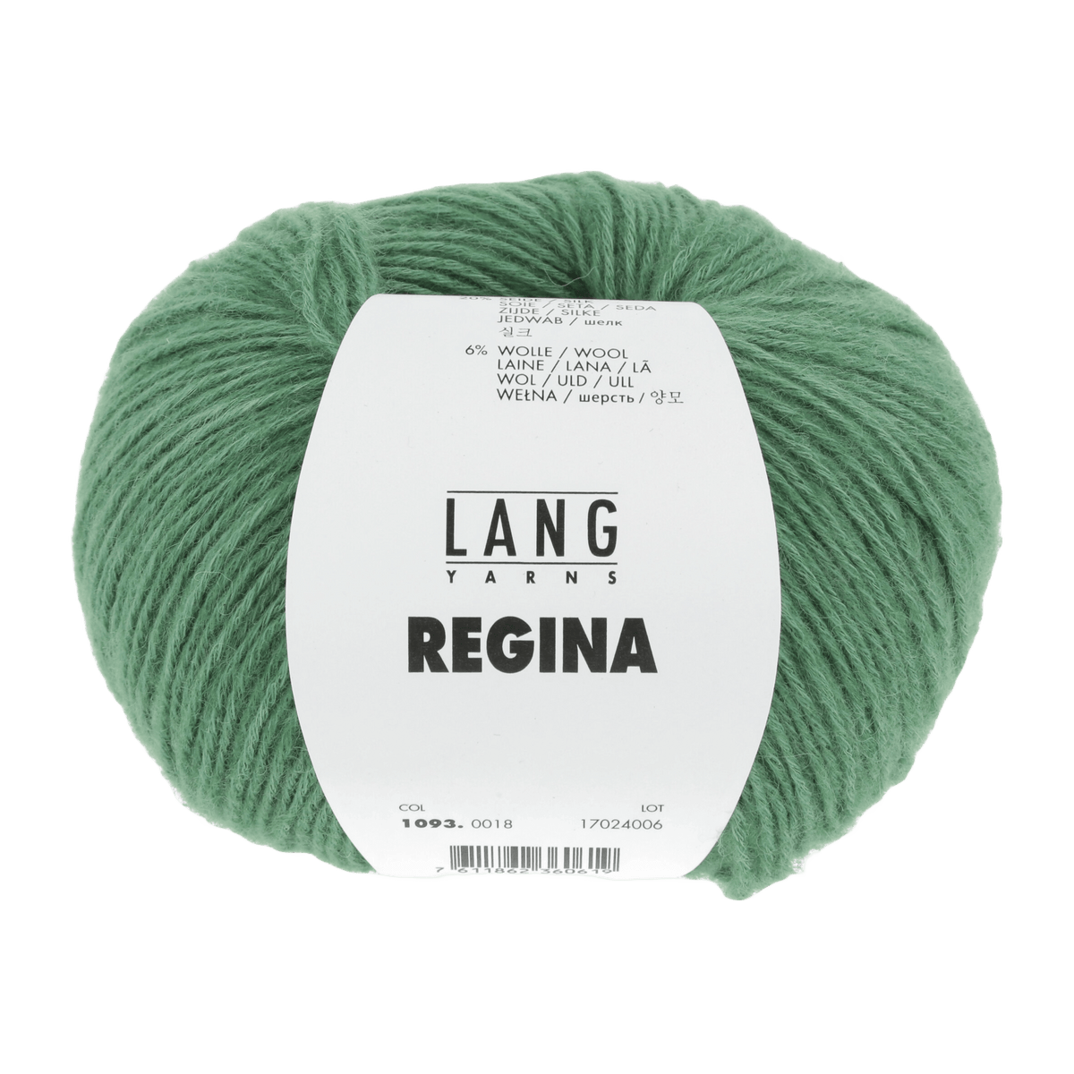 Lang Yarns Knitting Pattern Small - 7 balls / dark green 1093.0018 CECILE Sweater Pattern Bundle in REGINA by LANGYARNS | Fatto a Mano 278-006