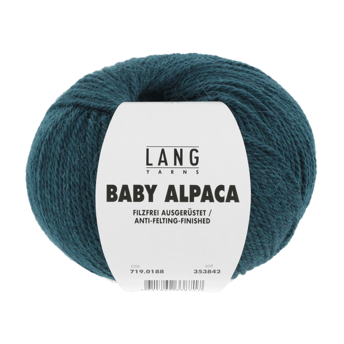 Lang Yarns Knitting Pattern Small - 7 balls / dark petrol mélange 719.0188 TERESA Cardigan Pattern Bundle in Baby Alpaca by LANGYARNS | Punto 76-006