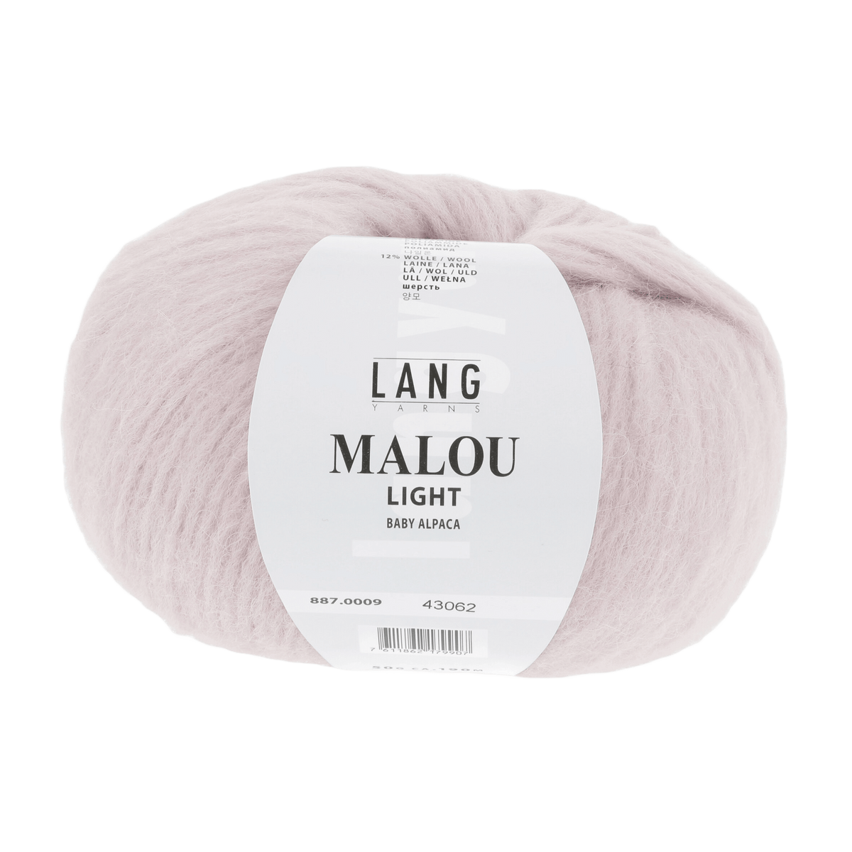Lang Yarns Knitting Pattern Small - 7 balls / light rose 887.0009 MALALA Pullover Pattern Bundle in Malou Light by LANGYARNS | Fatto a Mano 282-027