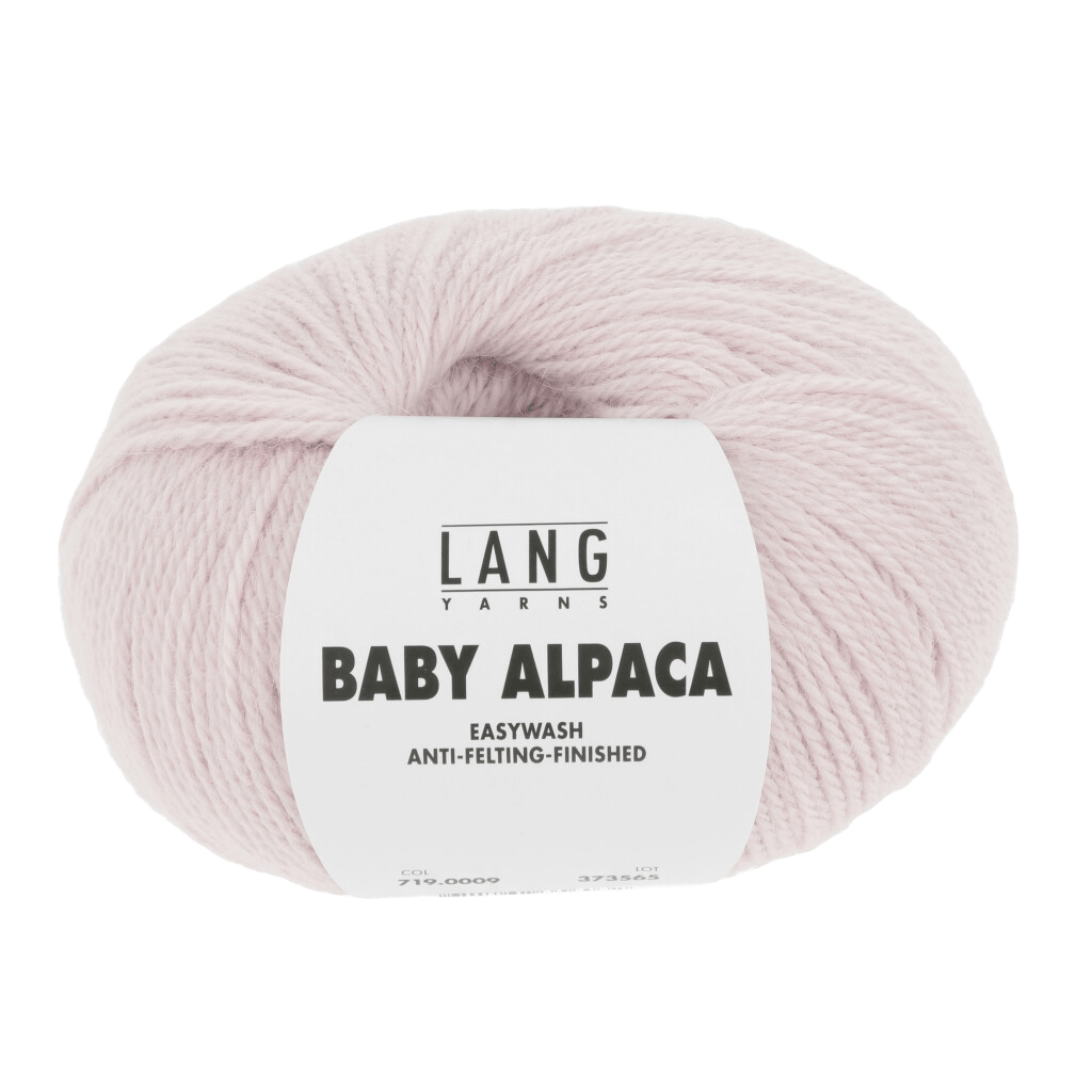 Lang Yarns Knitting Pattern Small - 7 balls / rose 719.0009 TERESA Cardigan Pattern Bundle in Baby Alpaca by LANGYARNS | Punto 76-006