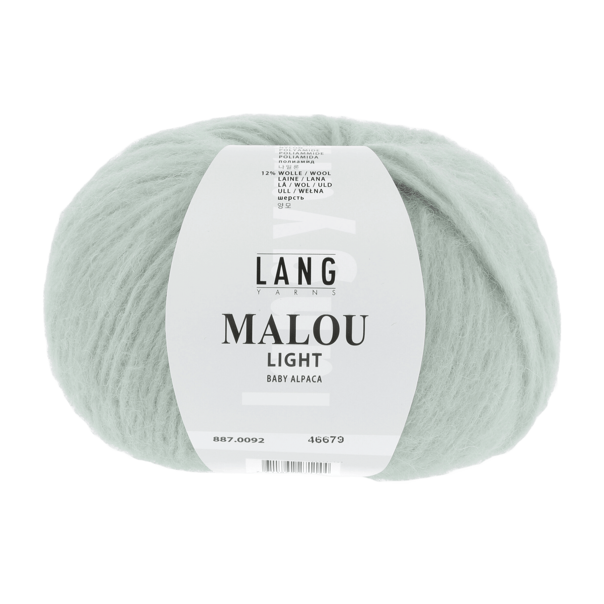Lang Yarns Knitting Pattern Small - 7 balls / sage 887.0092 MALALA Pullover Pattern Bundle in Malou Light by LANGYARNS | Fatto a Mano 282-027