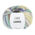 Lang Yarns Knitting Pattern Small - 7 balls / yellow/blue/green/purple 1156.0006 QESRA Cardigan Pattern Bundle in Lisboa by LANGYARNS | Punto 82-007