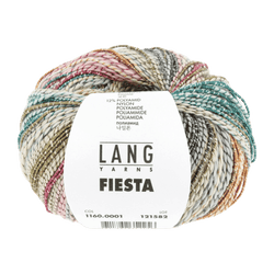 Lang Yarns Knitting Pattern Small - 9 balls / aqua/rose/grey/yellow 1160.0001 FEY Trousers Pattern Bundle in Fiesta by LANGYARNS | Fatto a Mano 284-038