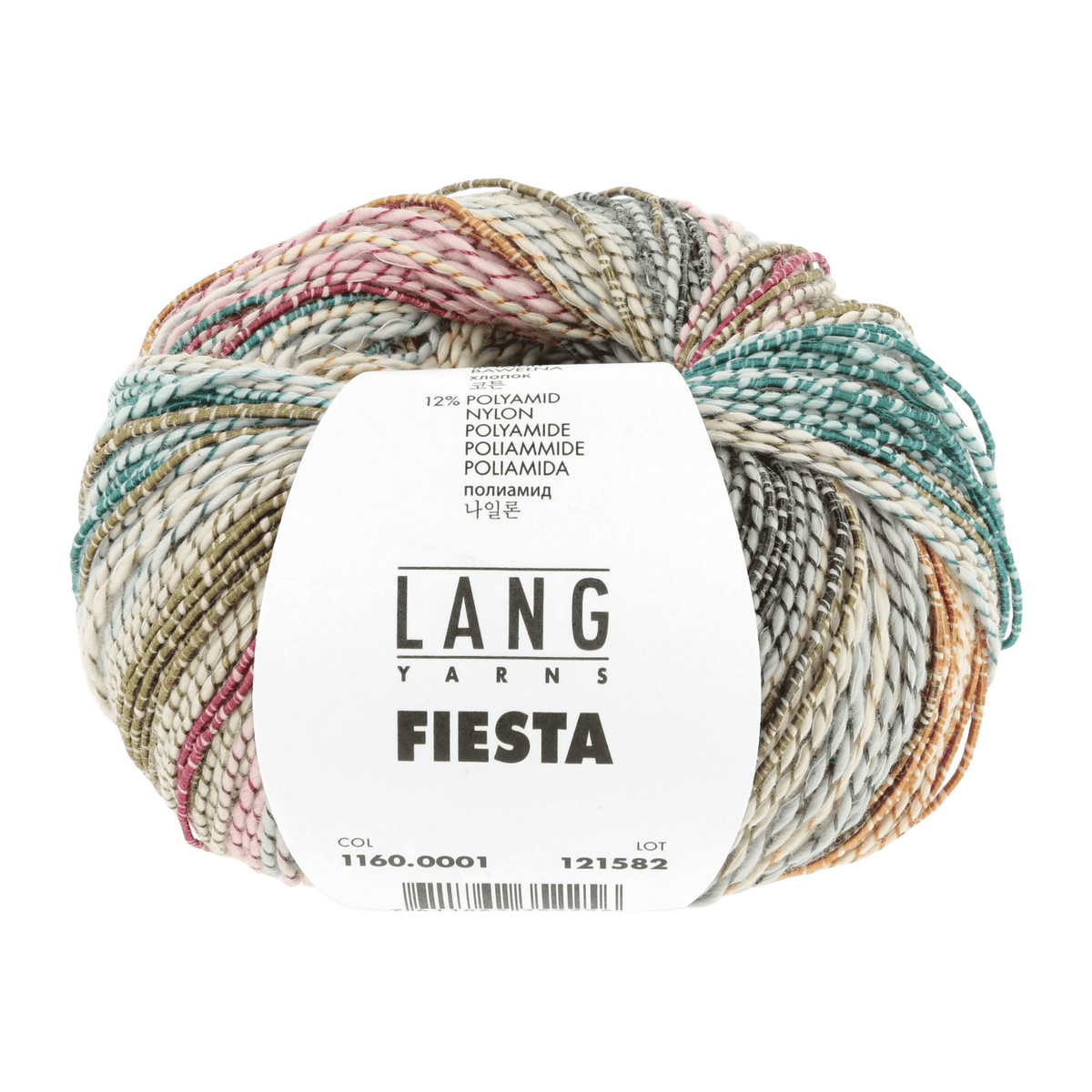 Lang Yarns Knitting Pattern Small - 9 balls / aqua/rose/grey/yellow 1160.0001 FEY Trousers Pattern Bundle in Fiesta by LANGYARNS | Fatto a Mano 284-038