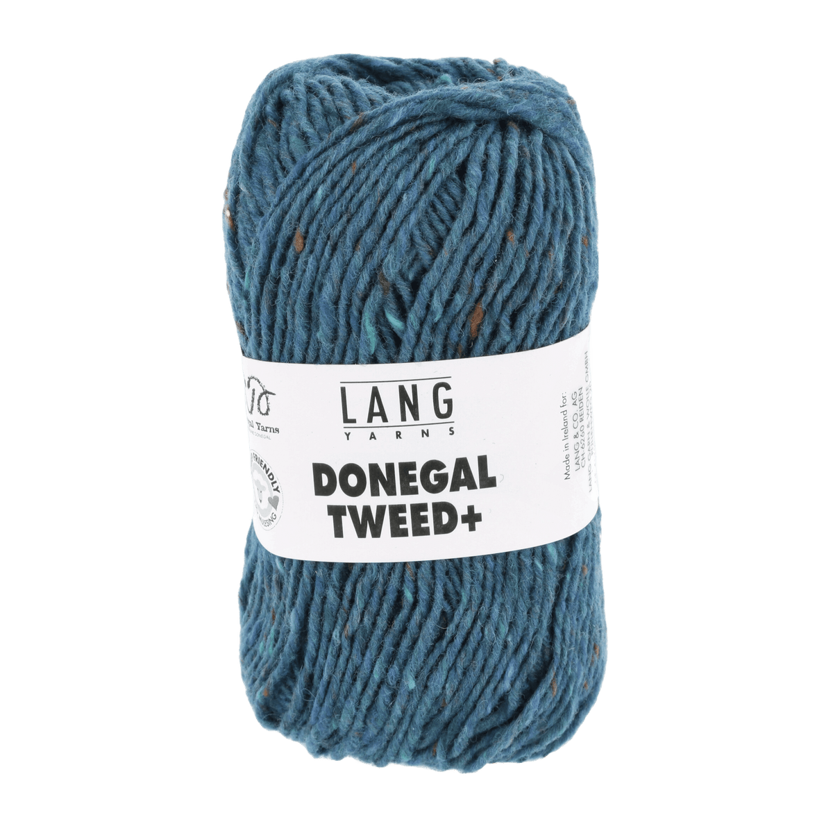 Lang Yarns Knitting Pattern Small - 9 balls / atlantic 1143.0074 SULLY Cardigan Pattern Bundle in DONEGAL TWEED+ by LANGYARNS | Punto 77-009