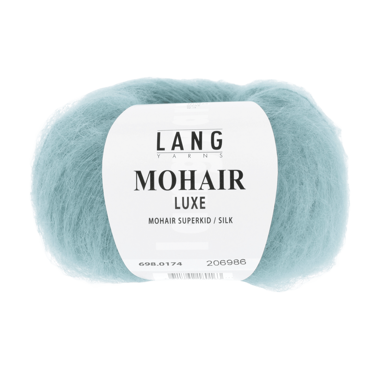 Lang Yarns Knitting Pattern Small - 9 balls / atlantic 698.0174 METTE Top down sweater Pattern Bundle in MOHAIR LUXE by LANGYARNS | Fatto a Mano 278-056