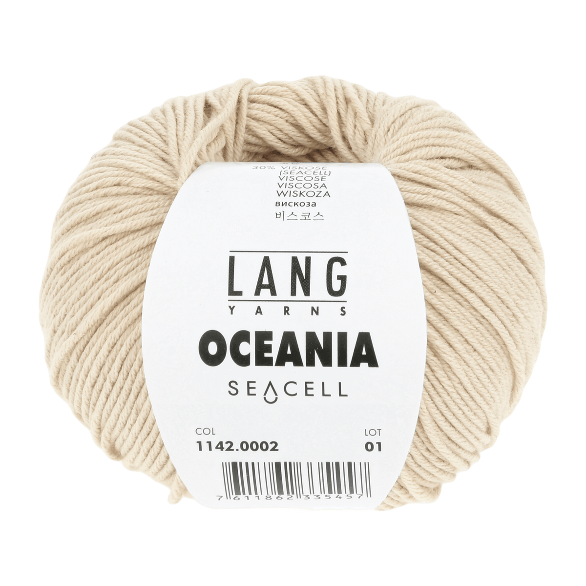 Lang Yarns Knitting Pattern Small - 9 balls / cream 1142.0002 GINNY Sweater Pattern Bundle in Oceania by LANGYARNS | Fatto a Mano 280-062