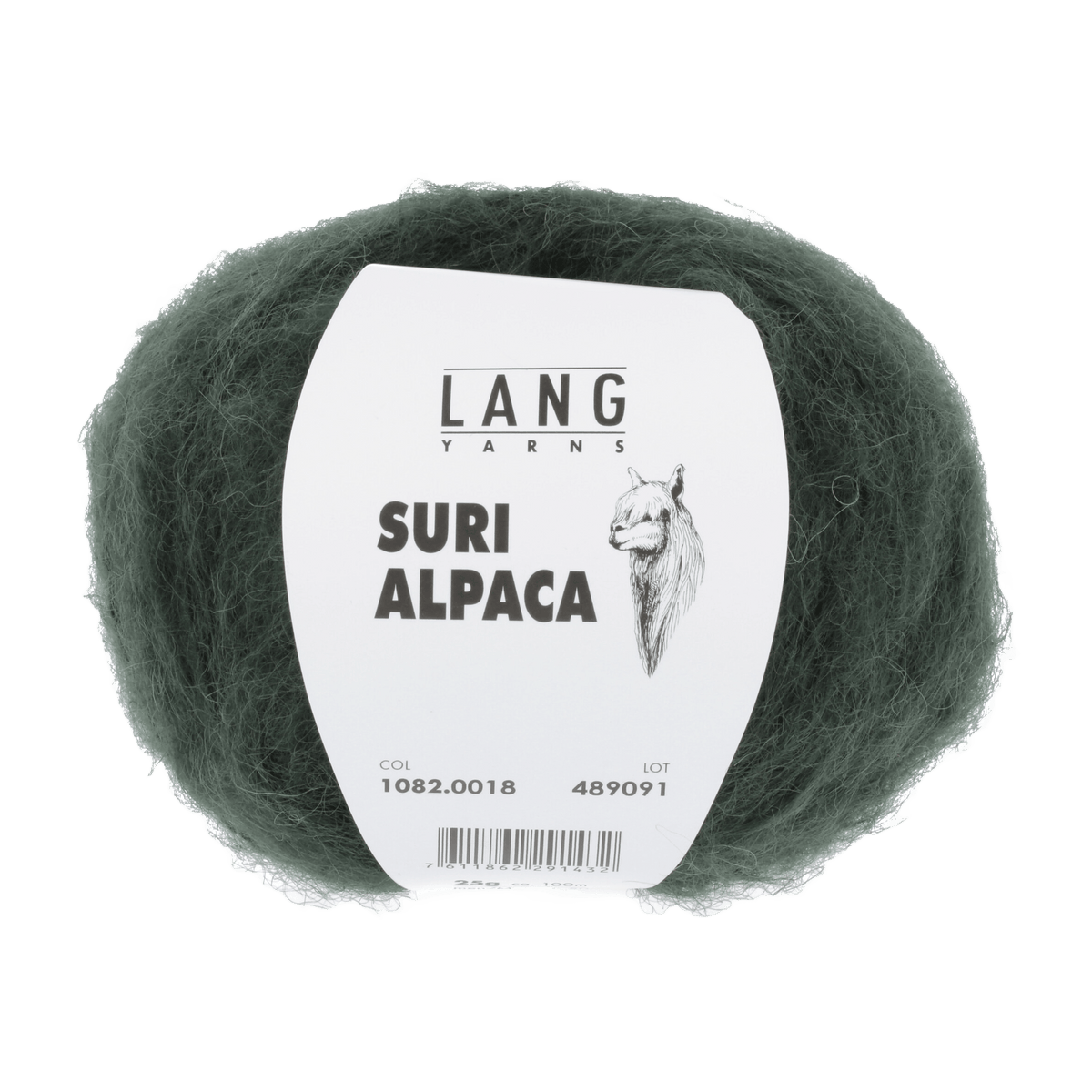 Lang Yarns Knitting Pattern Small - 9 balls / dark green 1082.0018 PRIYANKA Sweater Pattern Bundle in Suri Alpaca by LANGYARNS | Punto 76-010