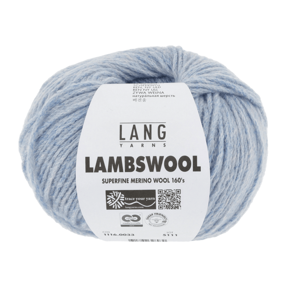 Lang Yarns Knitting Pattern Small - 9 balls / light jeans mélange 1116.0033 ADAM Men's cardigan Pattern Bundle in LAMBSWOOL by LANGYARNS | Fatto a Mano 278-011