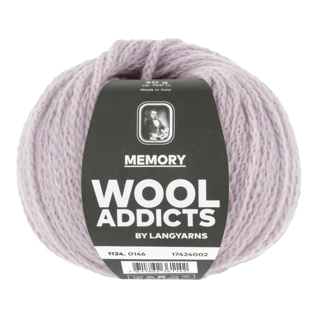 Lang Yarns Knitting Pattern Small - 9 balls / MAUVE 1124.0146 COMPLEX FLAVOUR Sweater Pattern Bundle in Memory by LANGYARNS | WOOLADDICTS #13-030