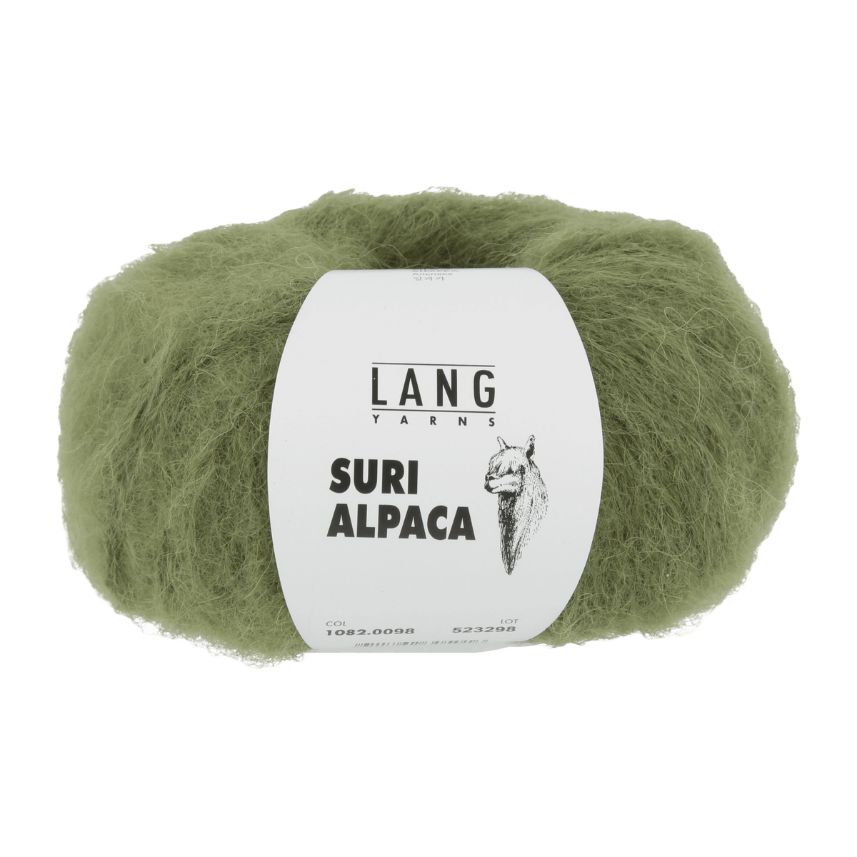 Lang Yarns Knitting Pattern Small - 9 balls / olive 1082.0098 PRIYANKA Sweater Pattern Bundle in Suri Alpaca by LANGYARNS | Punto 76-010