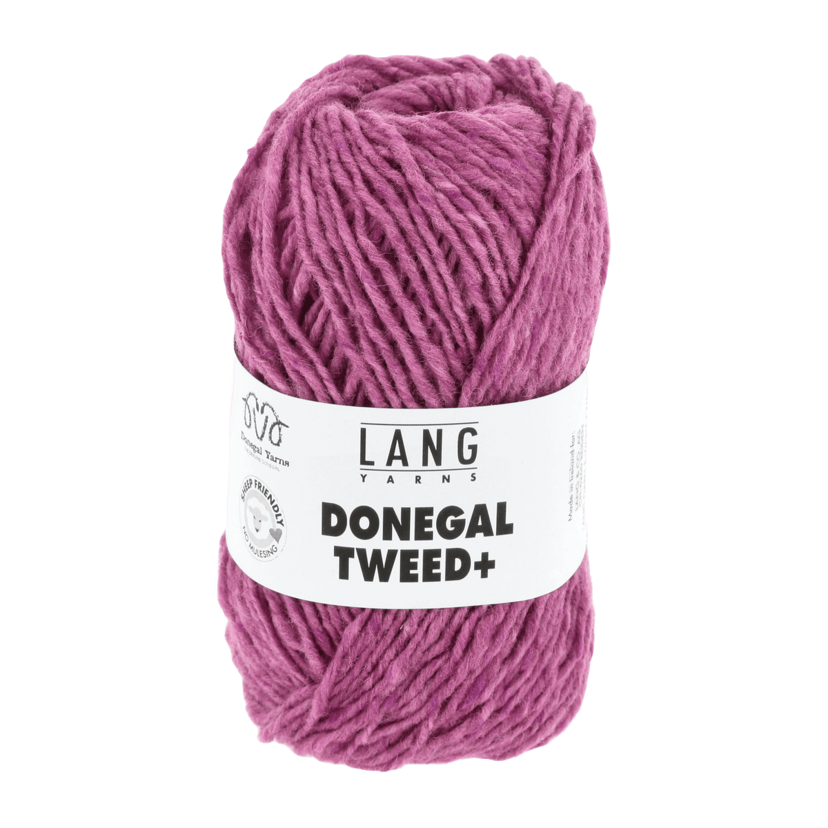 Lang Yarns Knitting Pattern Small - 9 balls / pink 1143.0065 SULLY Cardigan Pattern Bundle in DONEGAL TWEED+ by LANGYARNS | Punto 77-009