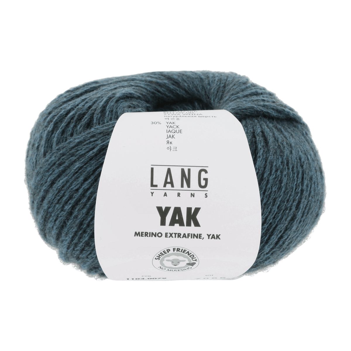Lang Yarns Knitting Pattern Small - 9 balls / turquoise 1103.0079 MATTEO Unisex sweater Pattern Bundle in Yak by LANGYARNS | Fatto a Mano 282-032