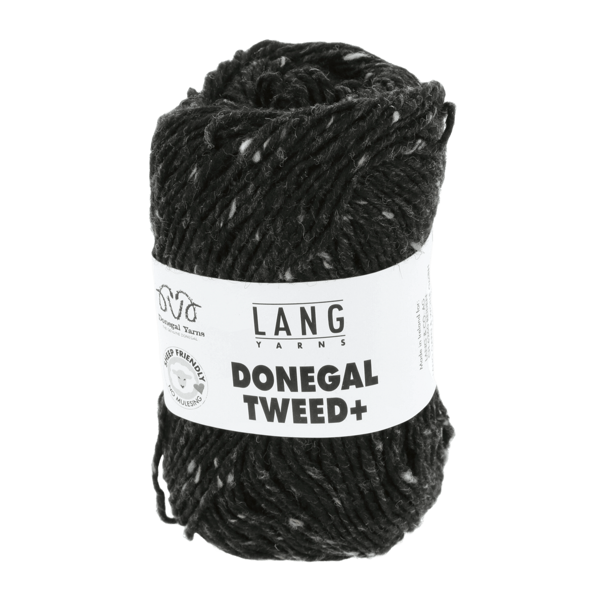 Lang Yarns Knitting Pattern Small-Medium - 10 balls / anthracite 1143.0070 ISSA Sweater Pattern Bundle in DONEGAL TWEED+ by LANGYARNS | Punto 77-011