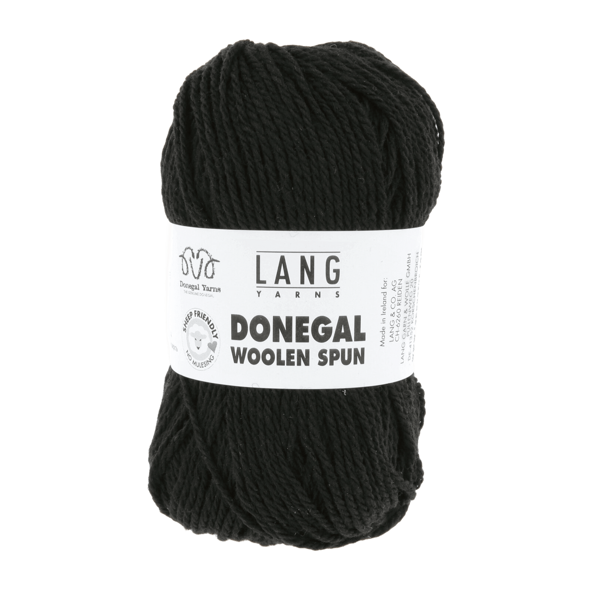 Lang Yarns Knitting Pattern Small-Medium - 10 balls / black 1172.0004 IMOGEN Sweater Pattern Bundle in Donegal Woolen Spun by LANGYARNS | Punto 87-147
