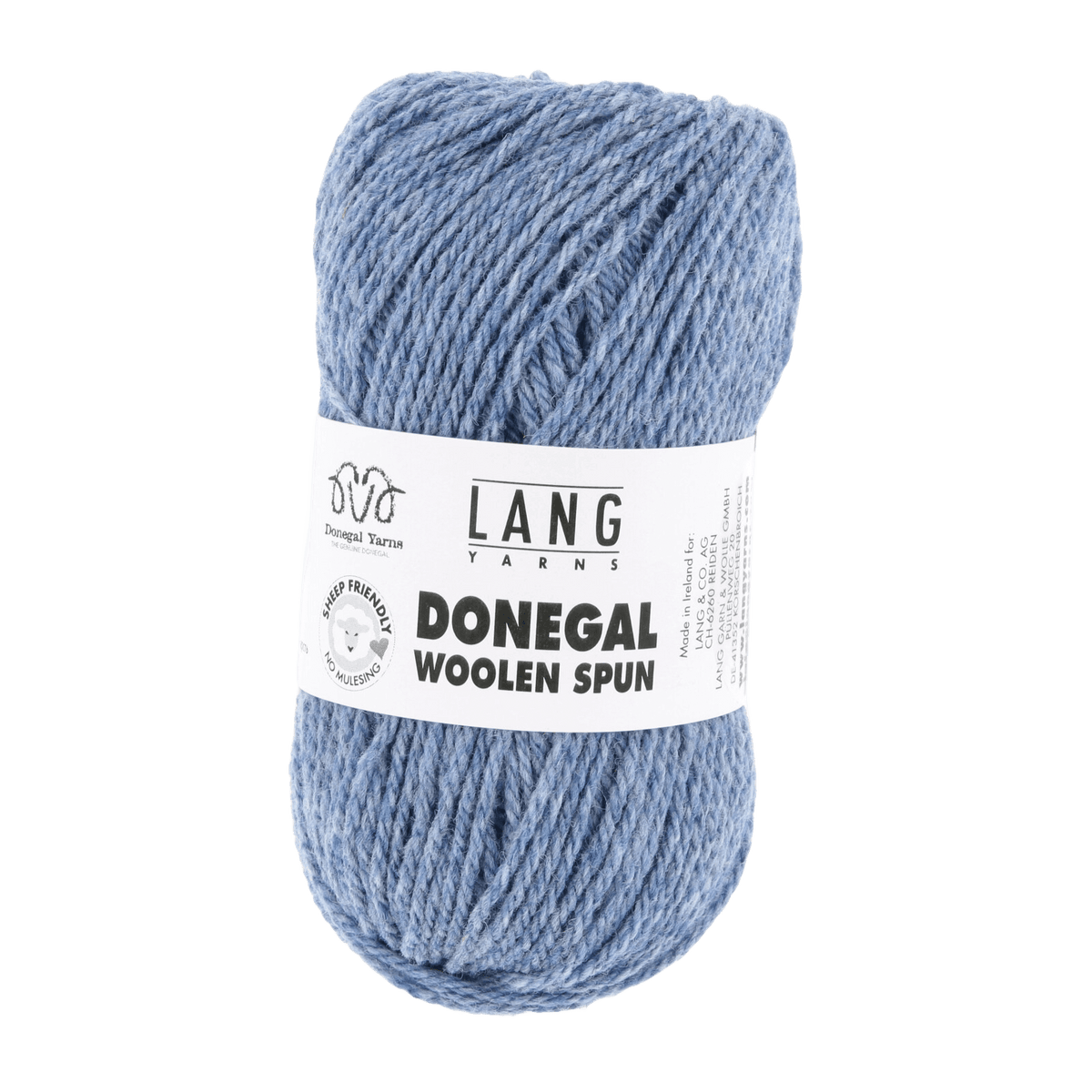 Lang Yarns Knitting Pattern Small-Medium - 10 balls / blue 1172.0022 IMOGEN Sweater Pattern Bundle in Donegal Woolen Spun by LANGYARNS | Punto 87-147