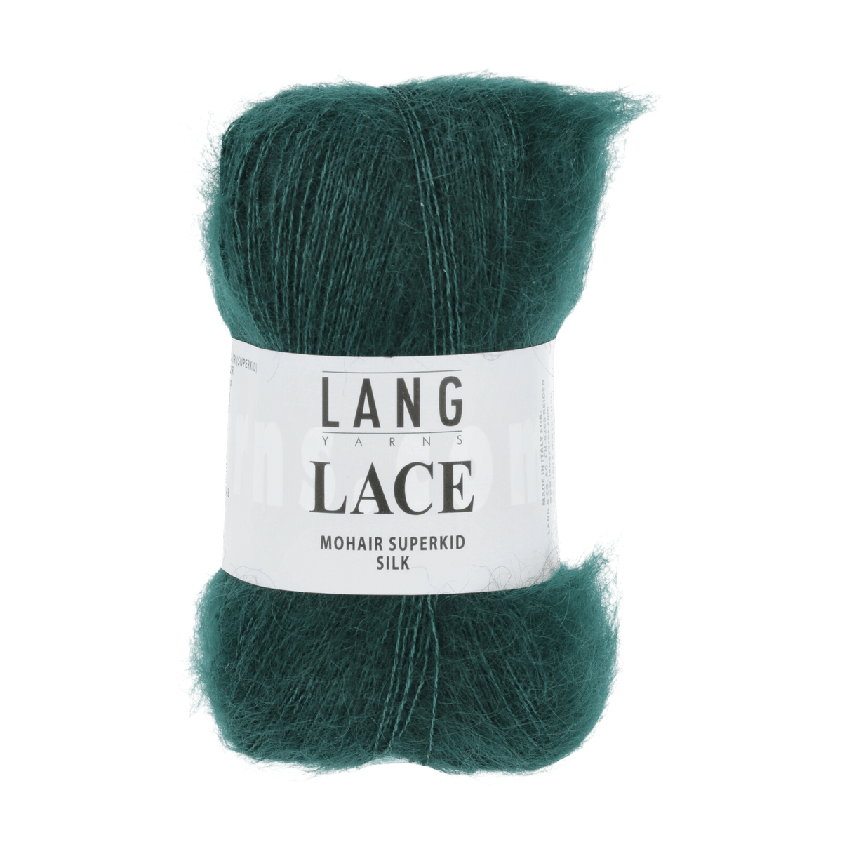 Lang Yarns Knitting Pattern Small-Medium - 10 balls / dark green 992.0018 Holly Sweater Pattern Bundle in Lace by LANGYARNS | Fatto a Mano 288-052