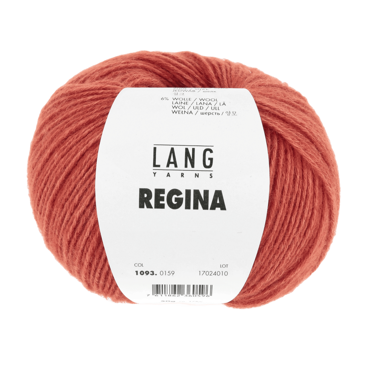 Lang Yarns Knitting Pattern Small-Medium - 10 balls / dark orange 1093.0159 CATHARINA Sweater Pattern Bundle in REGINA by LANGYARNS | Fatto a Mano 278-007