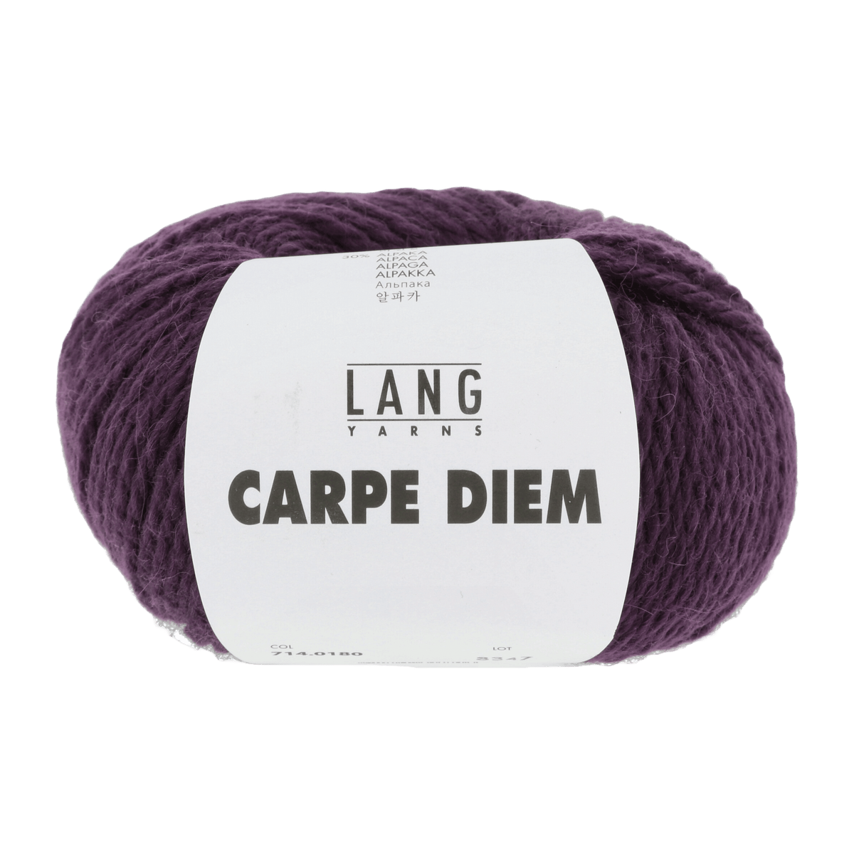Lang Yarns Knitting Pattern Small-Medium - 10 balls / eggplant 714.0180 YAZA Slipover Pattern Bundle in Carpe Diem by LANGYARNS | Fatto a Mano 282-024