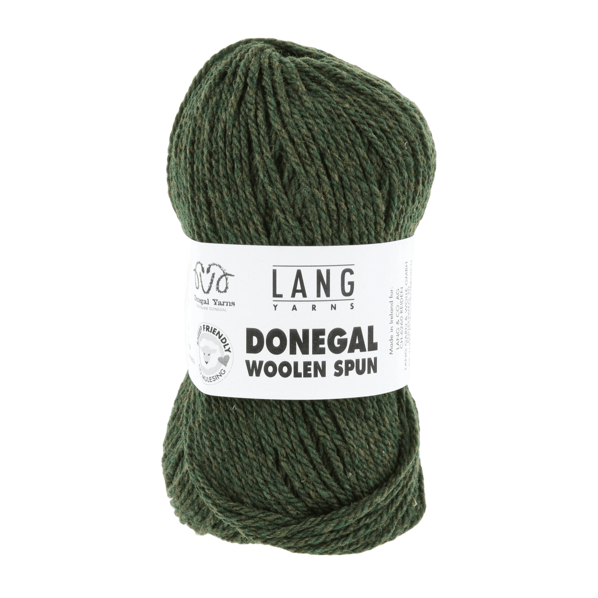 Lang Yarns Knitting Pattern Small-Medium - 10 balls / green 1172.0017 IMOGEN Sweater Pattern Bundle in Donegal Woolen Spun by LANGYARNS | Punto 87-147