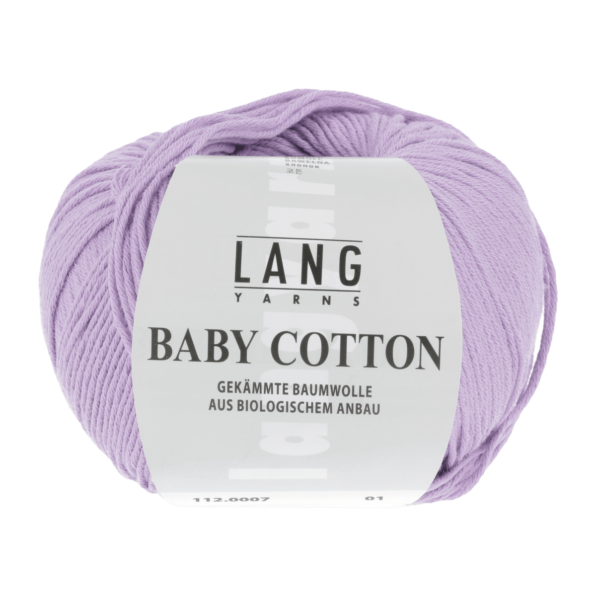 Lang Yarns Knitting Pattern Small-Medium - 10 balls / LILAC 112.0007 DOROTHE Cardigan Pattern Bundle in Baby Cotton by LANGYARNS | Fatto a Mano 284-059