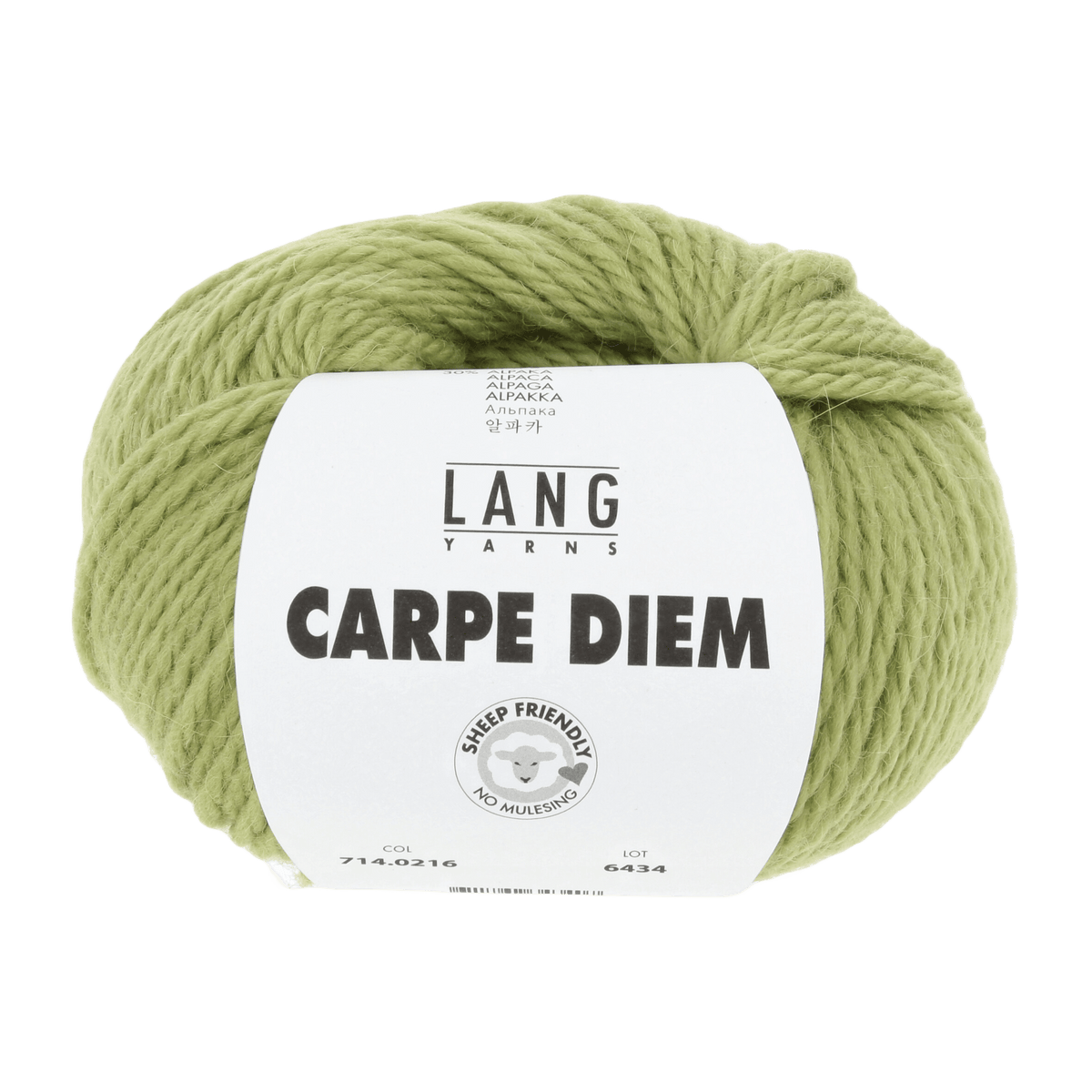 Lang Yarns Knitting Pattern Small-Medium - 10 balls / matcha 714.0216 YAZA Slipover Pattern Bundle in Carpe Diem by LANGYARNS | Fatto a Mano 282-024