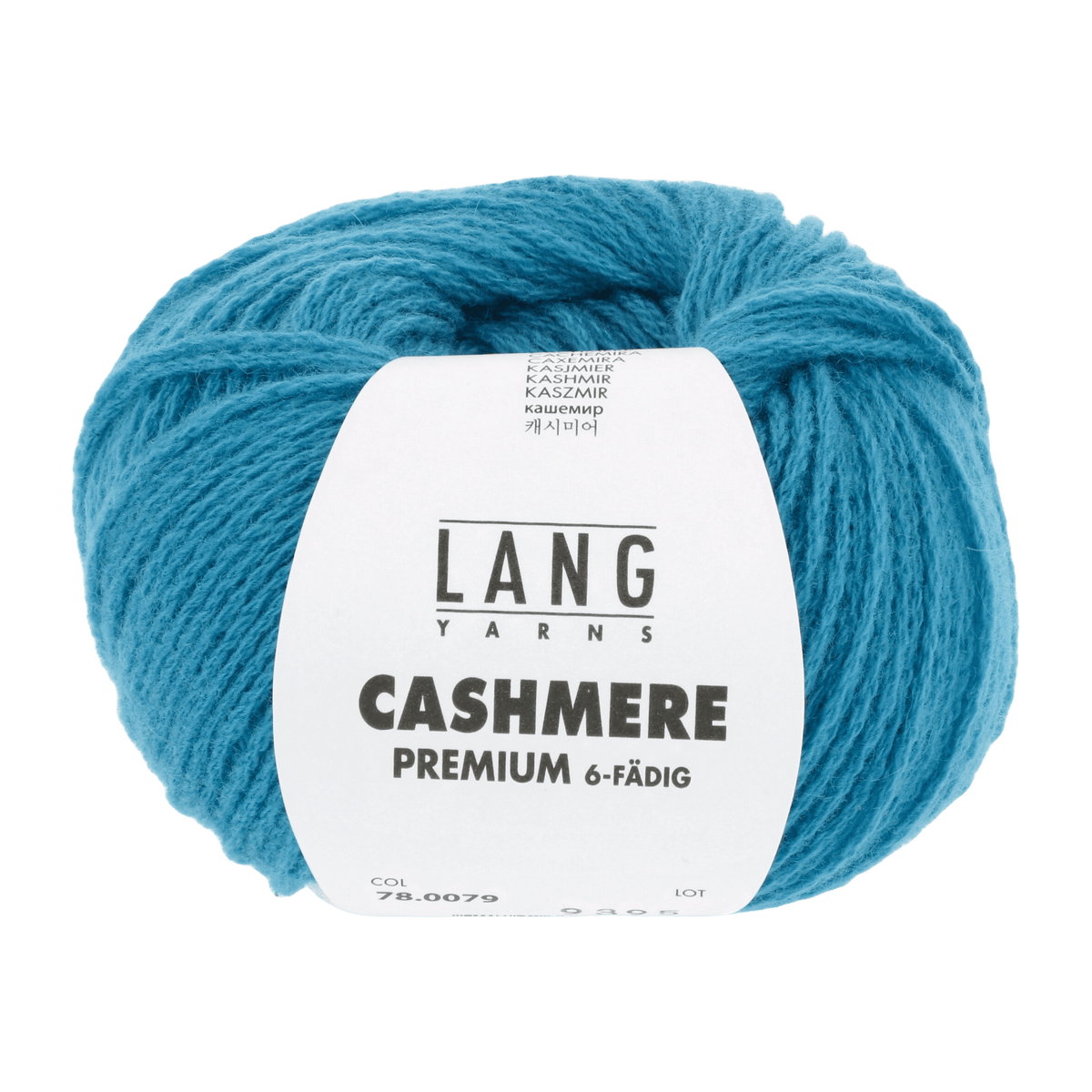 Lang Yarns Knitting Pattern Small-Medium - 10 balls / turquoise 78.0079 FLORA Slipover Top Down Pattern Bundle in Cashmere Premium by LANGYARNS | Punto 60-015