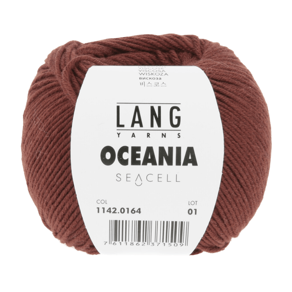 Lang Yarns Knitting Pattern Small-Medium - 11 balls / bordeaux 1142.0164 LYSETTE Cardigan Pattern Bundle in Oceania by LANGYARNS | Fatto a Mano 284-015