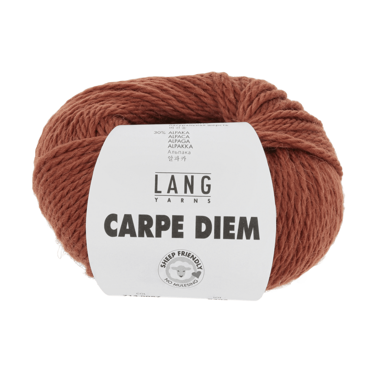 Lang Yarns Knitting Pattern Small-Medium - 11 balls / brown 714.0087 SARAH Sweater Pattern Bundle in CARPE DIEM by LANGYARNS | Fatto a Mano 278-045