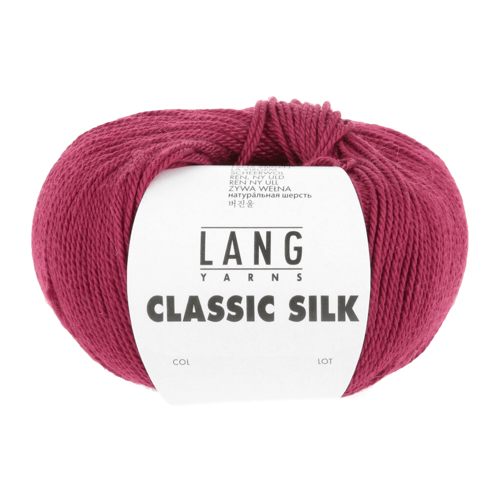 Lang Yarns Knitting Pattern Small-Medium - 11 balls / burgundy 1167.0061 Artemis Crochet Jacket Pattern Bundle in Classic Silk by LANGYARNS | Fatto a Mano 288-015