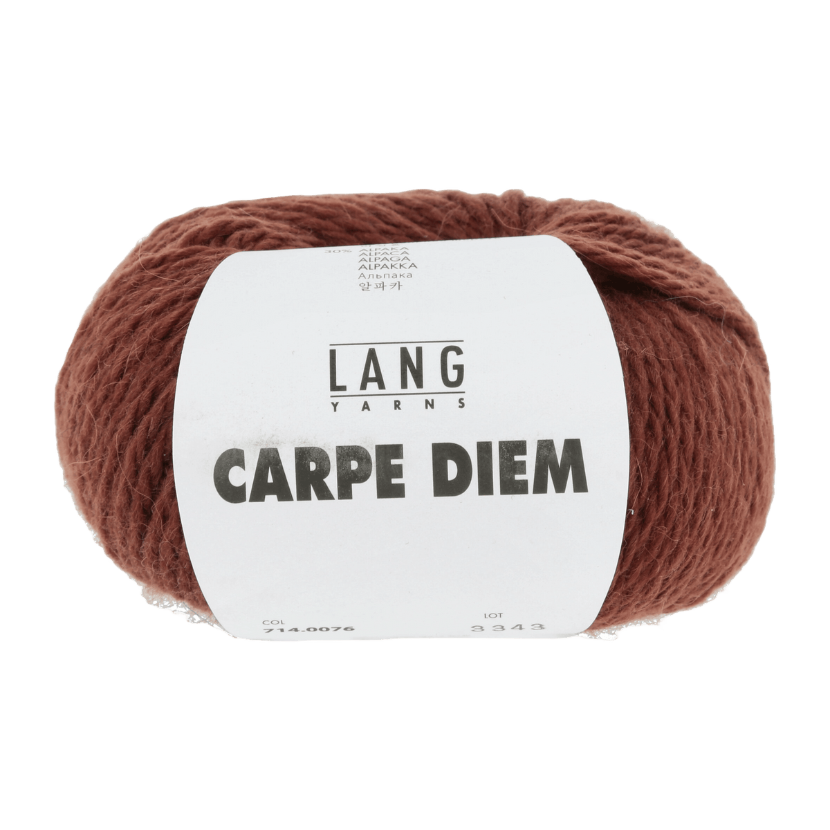 Lang Yarns Knitting Pattern Small-Medium - 11 balls / cognac 714.0076 SARAH Sweater Pattern Bundle in CARPE DIEM by LANGYARNS | Fatto a Mano 278-045