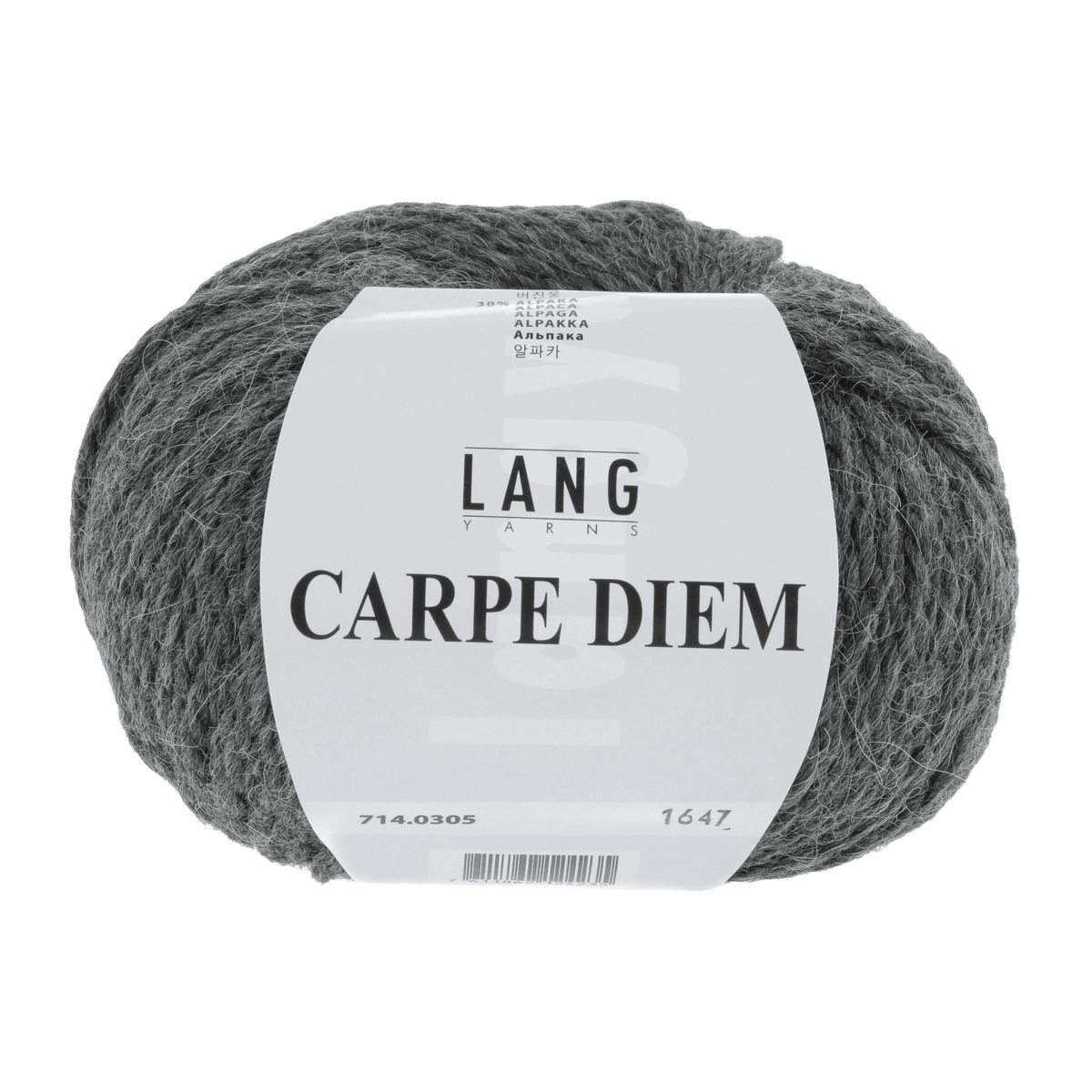 Lang Yarns Knitting Pattern Small-Medium - 11 balls / dark grey mélange 714.0305 SARAH Sweater Pattern Bundle in CARPE DIEM by LANGYARNS | Fatto a Mano 278-045