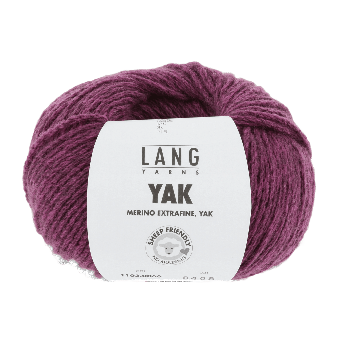 Lang Yarns Knitting Pattern Small-Medium - 11 balls / fuchsia 1103.0066 SONJA Sweater Pattern Bundle in YAK by LANGYARNS | Fatto a Mano 278-004