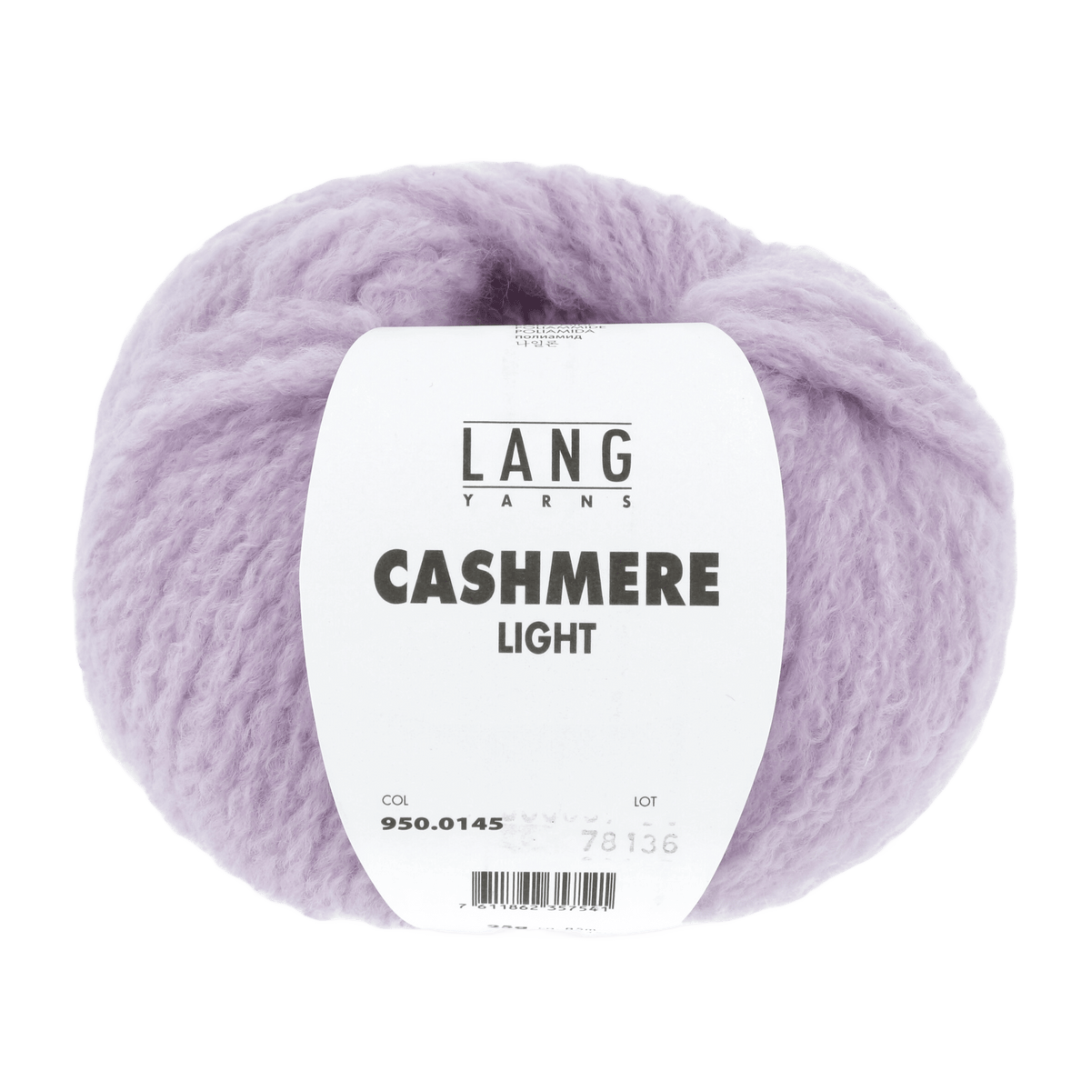 Lang Yarns Knitting Pattern Small-Medium - 11 balls / lavender 950.0145 ISOLDE Sweater Pattern Bundle in CASHMERE LIGHT by LANGYARNS | Fatto a Mano 278-048