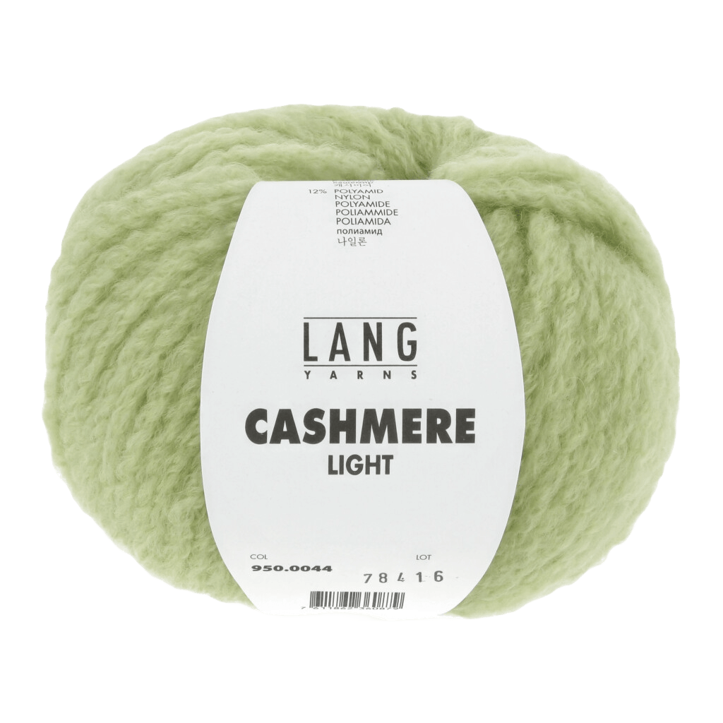 Lang Yarns Knitting Pattern Small-Medium - 11 balls / lime 950.0044 JASMIN Cardigan Pattern Bundle in Cashmere Light by LANGYARNS | Punto 60-011