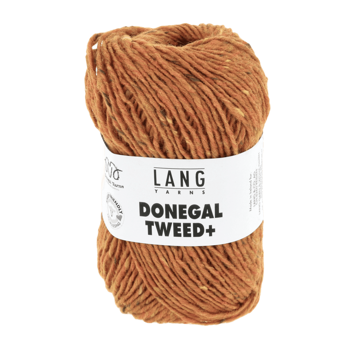 Lang Yarns Knitting Pattern Small-Medium - 11 balls / orange 1143.0059 MANDY Sweater Pattern Bundle in DONEGAL TWEED+ by LANGYARNS | Punto 77-004
