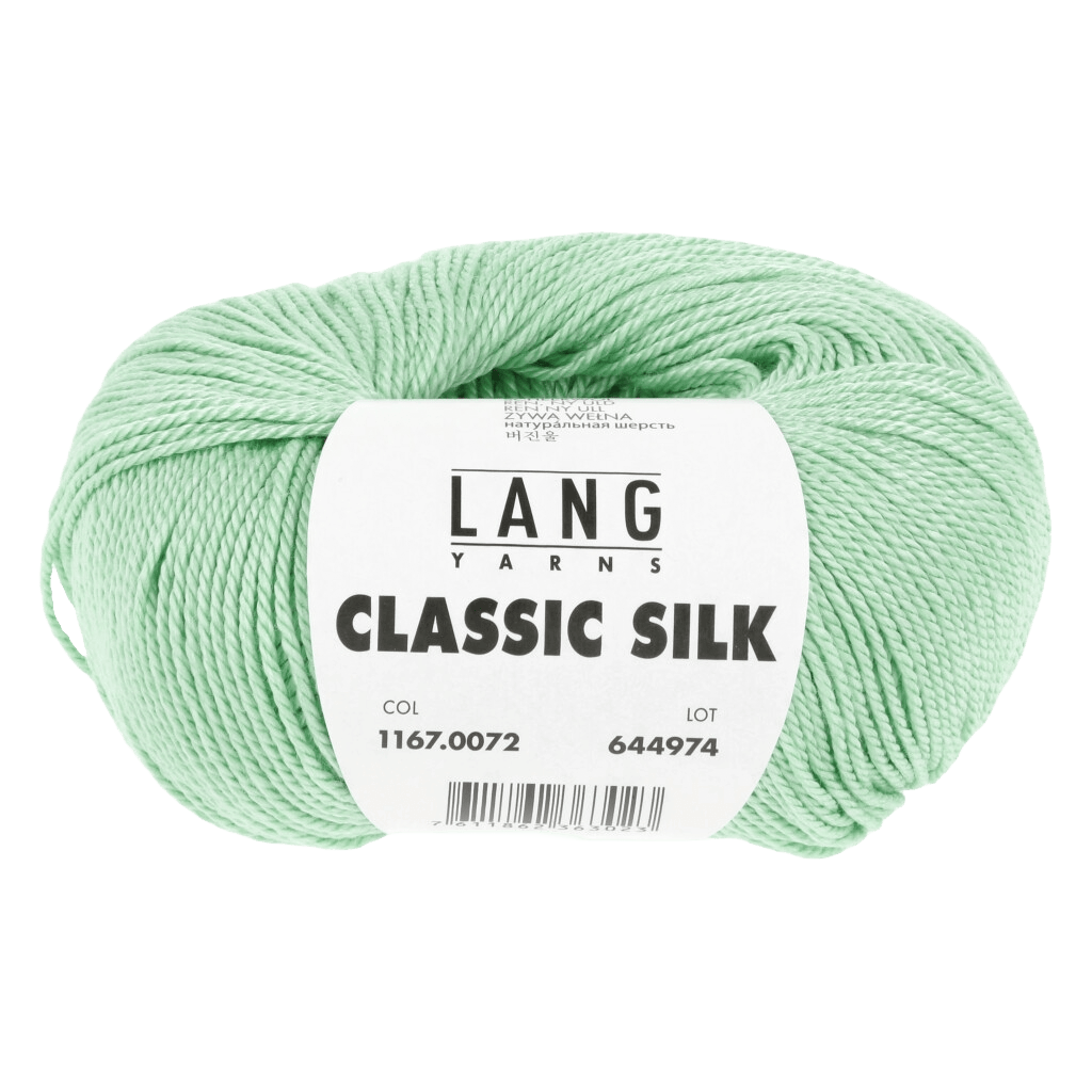 Lang Yarns Knitting Pattern Small-Medium - 11 balls / sea foam 1167.0072 Artemis Crochet Jacket Pattern Bundle in Classic Silk by LANGYARNS | Fatto a Mano 288-015