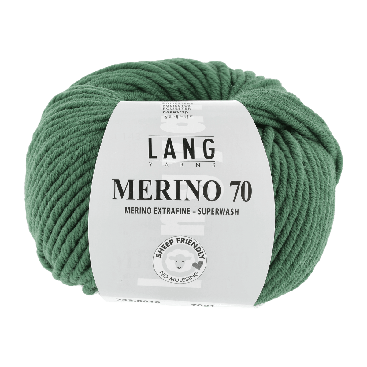 Lang Yarns Knitting Pattern Small-Medium - 12 balls / grassgreen 733.0018 Sweater Pattern Bundle in MERINO 70 by LANGYARNS | Punto 55-007