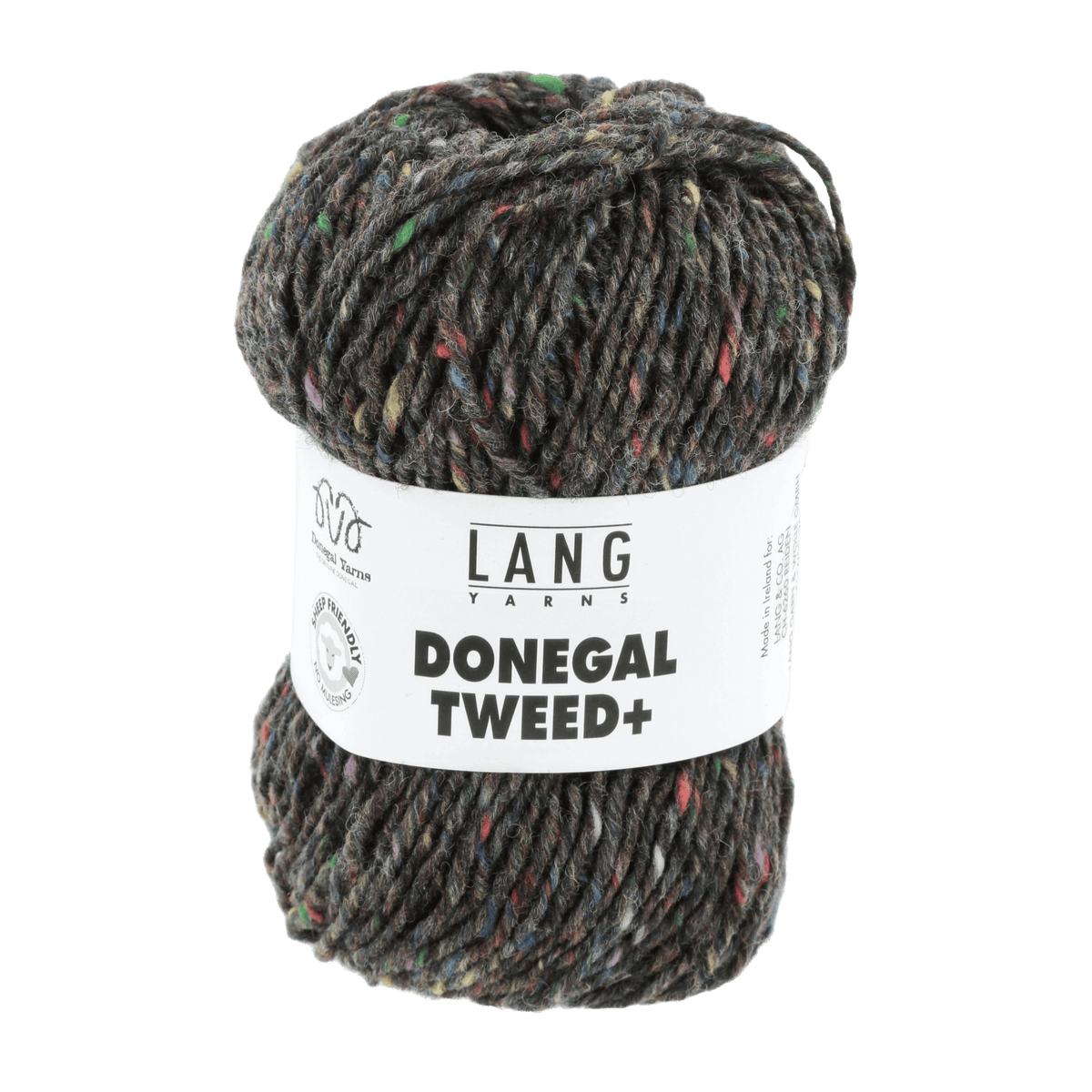 Lang Yarns Knitting Pattern Small-Medium - 12 balls / grey 1143.0024 ODESSA Sweater Pattern Bundle in DONEGAL TWEED+ by LANGYARNS | Punto 77-006