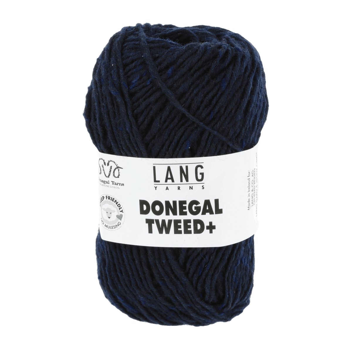 Lang Yarns Knitting Pattern Small-Medium - 12 balls / navy 1143.0025 RAHEL Sweater Pattern Bundle in DONEGAL TWEED+ by LANGYARNS | Punto 77-008