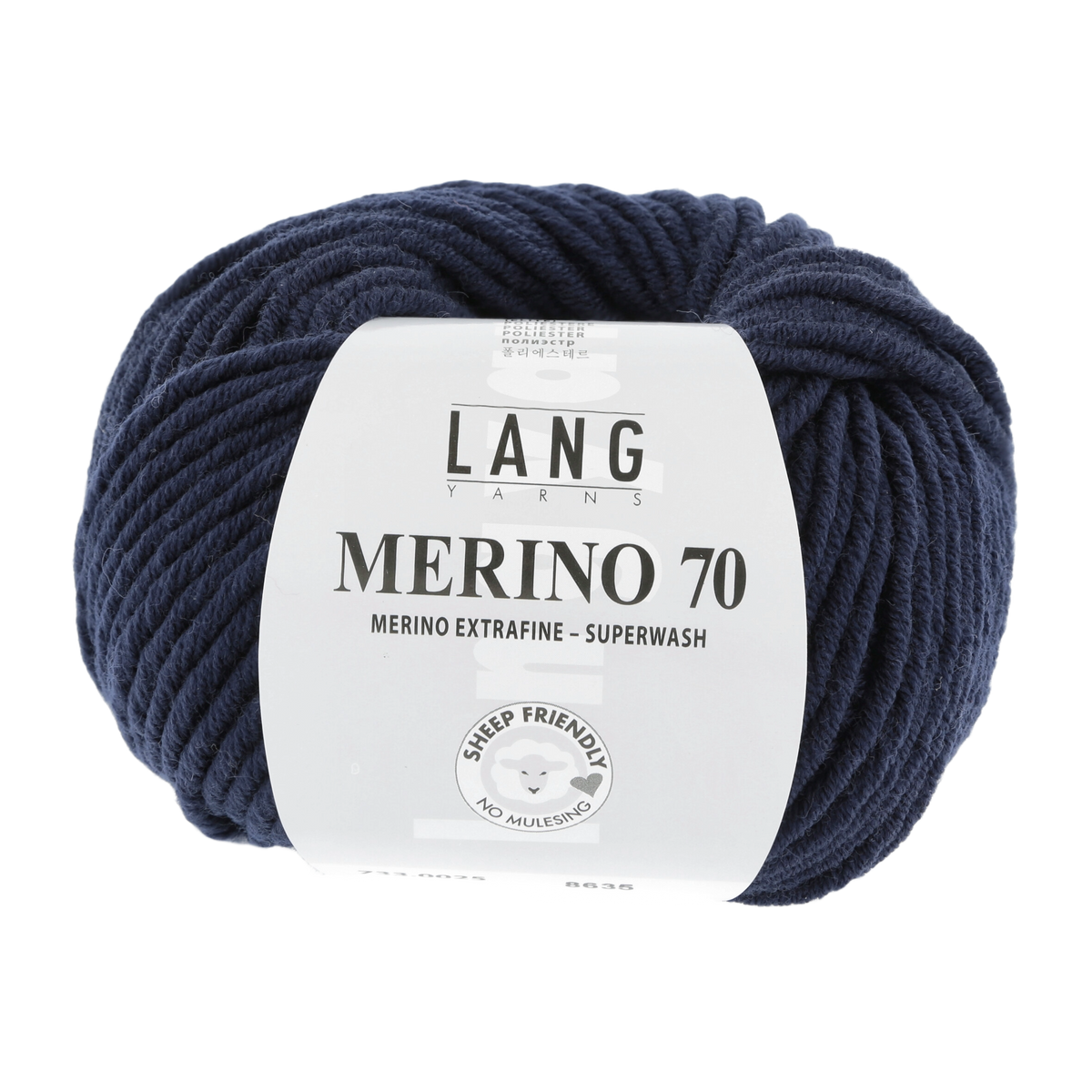 Lang Yarns Knitting Pattern Small-Medium - 12 balls / navy 733.0025 Sweater Pattern Bundle in MERINO 70 by LANGYARNS | Punto 55-007
