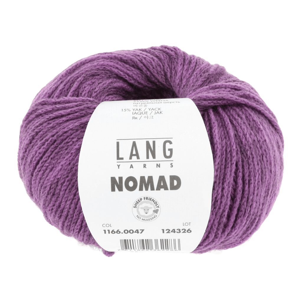 Lang Yarns Knitting Pattern Small-Medium - 12 balls / purple 1166.0047 UMBRIA Jacket Pattern Bundle in Nomad by LANGYARNS | Fatto a Mano 286-004