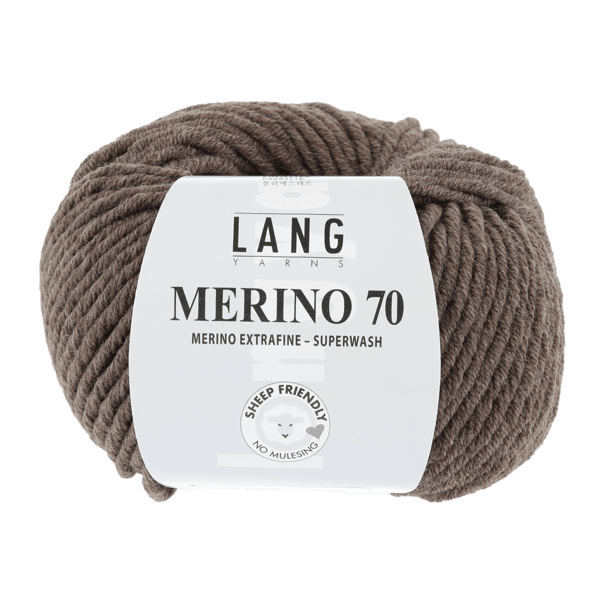 Lang Yarns Knitting Pattern Small-Medium - 12 balls / sand mélange 733.0196 Sweater Pattern Bundle in MERINO 70 by LANGYARNS | Punto 55-007