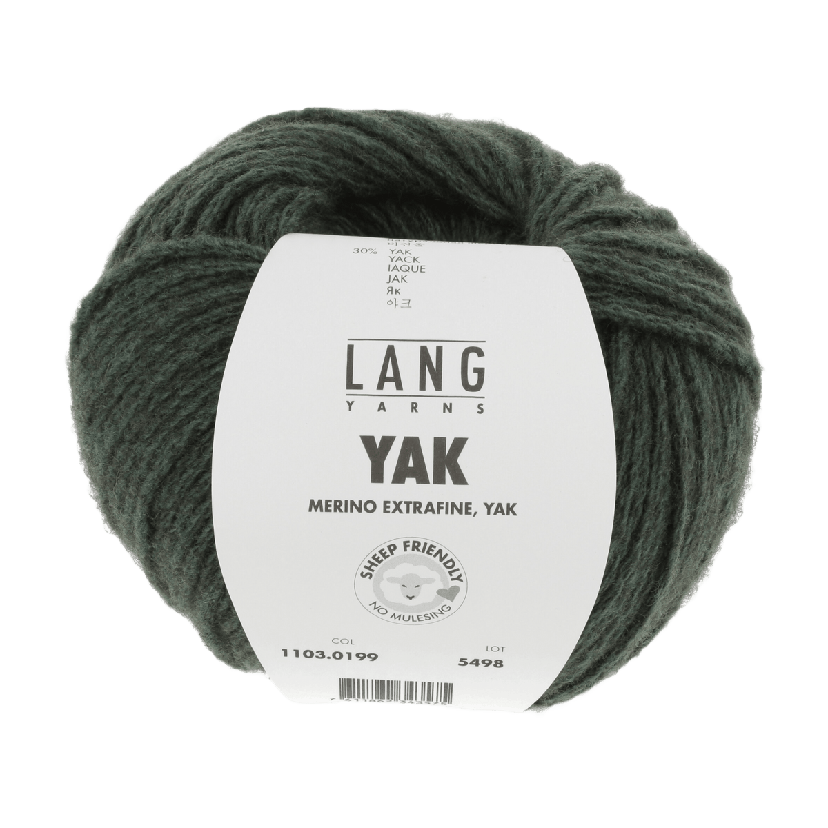 Lang Yarns Knitting Pattern Small-Medium - 13 balls / armygreen mélange 1103.0199 DANIELA Hooded Cardigan Pattern Bundle in YAK by LANGYARNS | Fatto a Mano 278-027