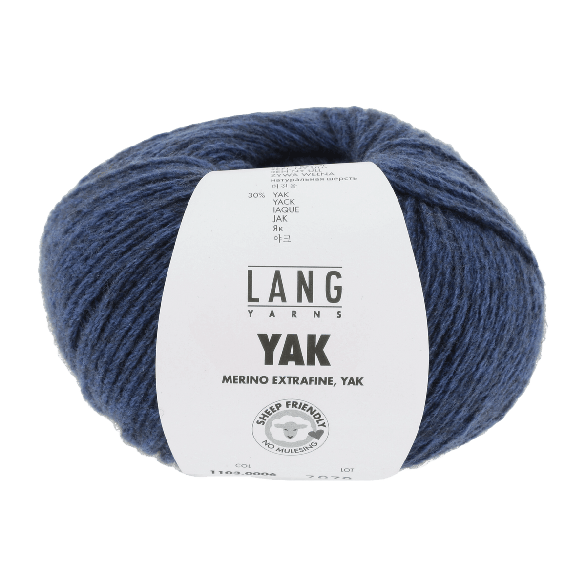 Lang Yarns Knitting Pattern Small-Medium - 13 balls / blue 1103.0006 DANIELA Hooded Cardigan Pattern Bundle in YAK by LANGYARNS | Fatto a Mano 278-027