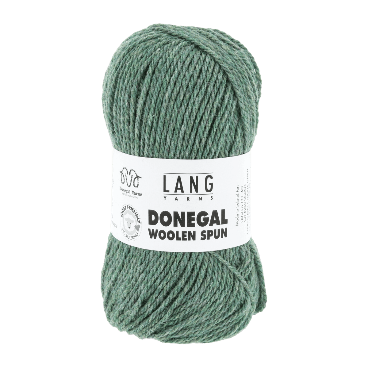 Lang Yarns Knitting Pattern Small-Medium - 13 balls / mint 1172.0058 BRENNA Cardigan Pattern Bundle in Donegal Woolen Spun by LANGYARNS | Punto 87-148