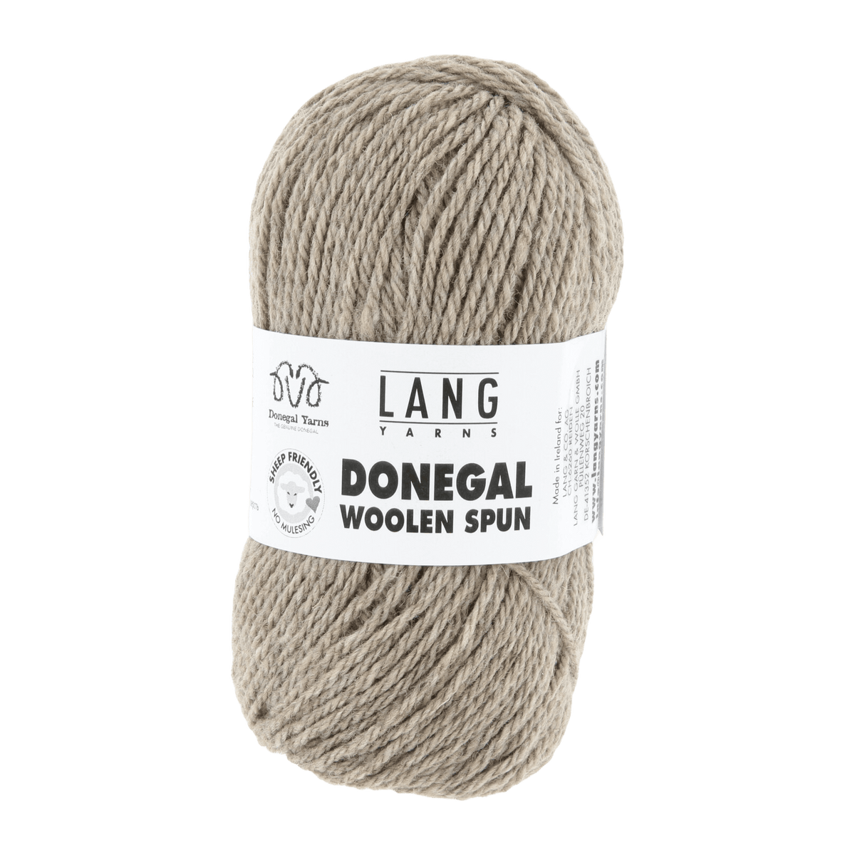 Lang Yarns Knitting Pattern Small-Medium - 13 balls / sand 1172.0026 CALLAHAN Men's Cardigan Pattern Bundle in Donegal Woolen Spun by LANGYARNS | Punto 87-266