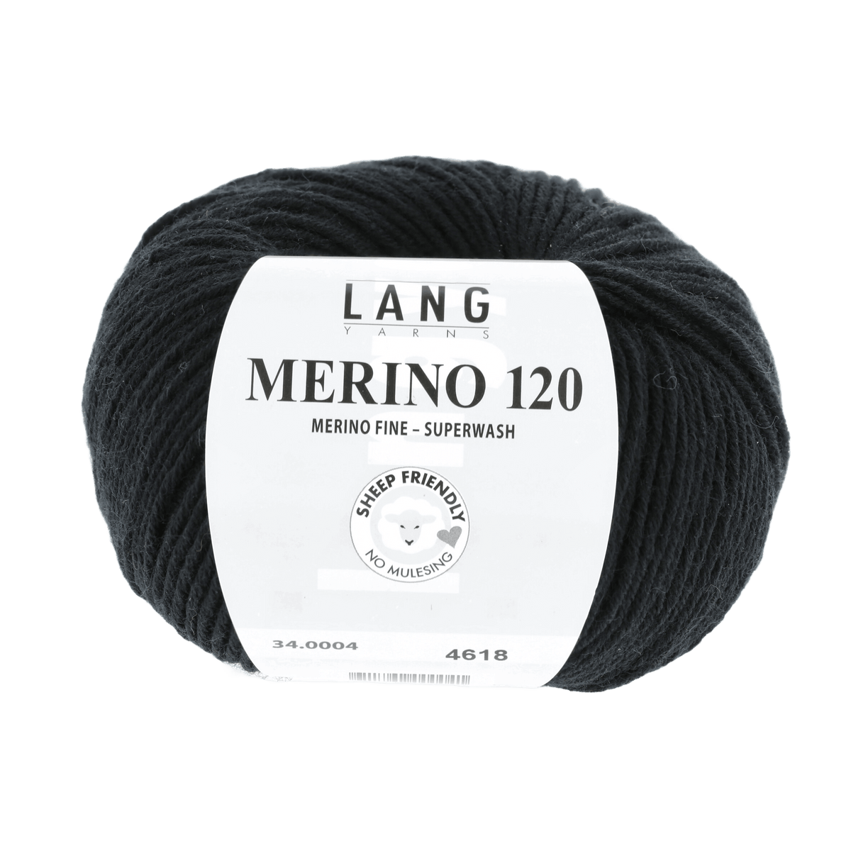 Lang Yarns Knitting Pattern Small-Medium - 14 balls / black 34.0004 Roll-neck pullover Pattern Bundle in MERINO 120 by LANGYARNS | Punto 55-011