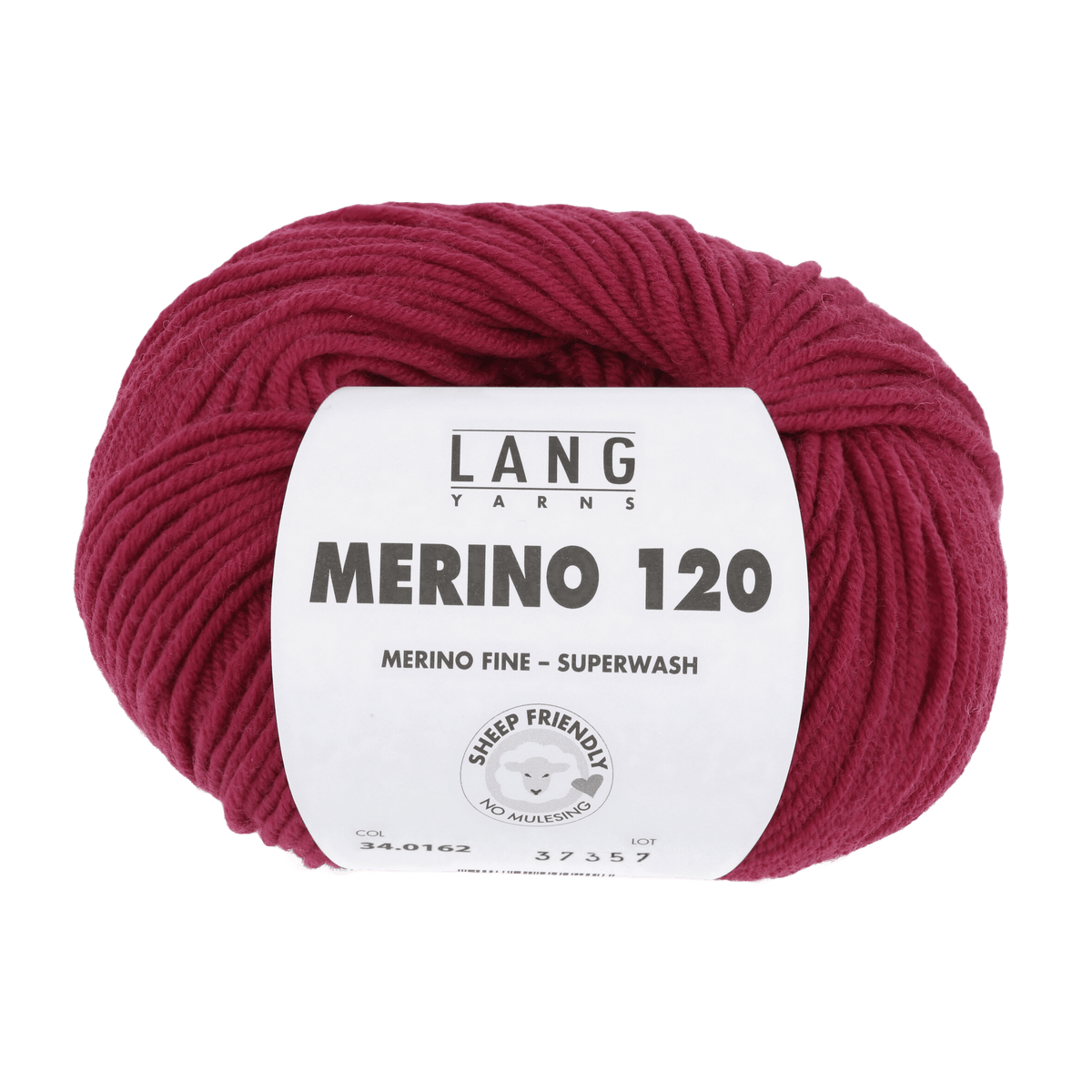 Lang Yarns Knitting Pattern Small-Medium - 14 balls / burgundy 34.0162 SIA Unisex Cardigan Pattern Bundle in Merino 120 by LANGYARNS | Fatto a Mano 286-080